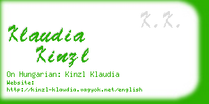 klaudia kinzl business card